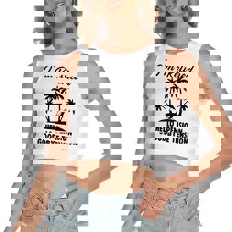 Im Retired Hello Pension Goodbye Tension Women's Crop Top Tank Top | Mazezy