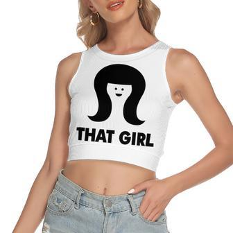 That Girl Women's Sleeveless Bow Backless Hollow Crop Top - Monsterry