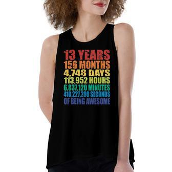 13Th Birthday For Boys & Girls 13 Years Of Being Awesome Women's Loose Tank Top | Mazezy