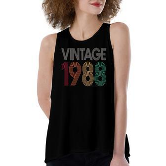 34Th Birthday Vintage 1988 Retro 34 Years Old Women's Loose Tank Top | Mazezy