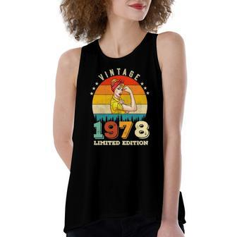 44Th Birthday 1978 Limited Edition Vintage 44 Years Old Women's Loose Tank Top | Mazezy