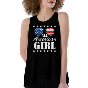 4Th July America Independence Day Patriot Usa & Girls Women's Loose Tank Top | Mazezy
