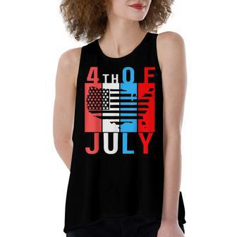 4Th Of July Usa Patriotic Family Matching Mom Dad Boy Girl Women's Loose Fit Open Back Split Tank Top - Seseable