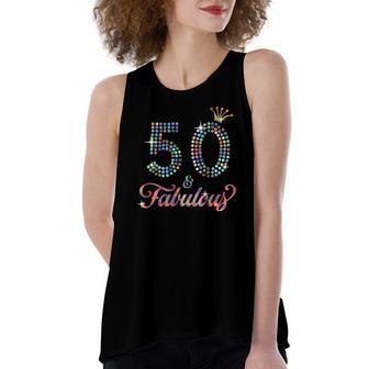 50 & Fabulous 1972 50Th Celebration For Ladies Women's Loose Tank Top | Mazezy