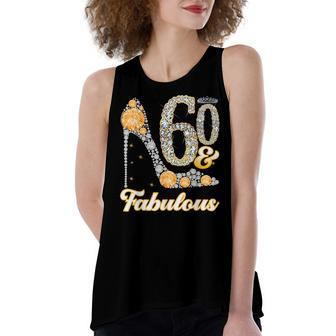60 & Fabulous 60Th Birthday V2 Women's Loose Fit Open Back Split Tank Top - Seseable