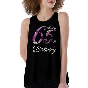 65 Years Old Floral 1957 Its My 65Th Birthday Women's Loose Tank Top | Mazezy