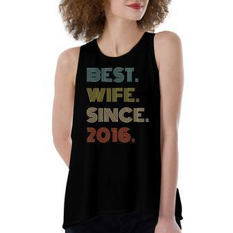 6Th Wedding Anniversary Best Wife Since 2016 Women's Loose Tank Top | Mazezy