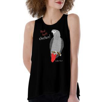 African Grey Parrot Red Butt Chicken Women's Loose Tank Top | Mazezy