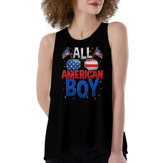 All American Boy 4Th Of July Boys Sunglasses Women's Loose Tank Top | Mazezy
