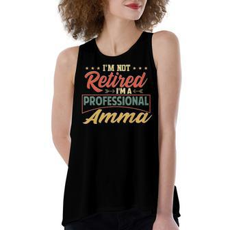 Amma Grandma Gift Im A Professional Amma Women's Loose Fit Open Back Split Tank Top - Seseable