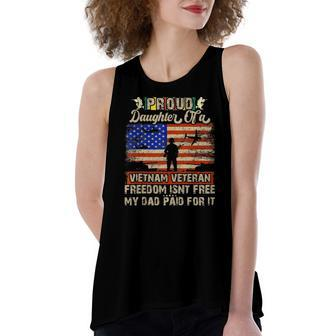 Army Military Navy Proud Daughter Of A Vietnam Veteran Women's Loose Tank Top | Mazezy