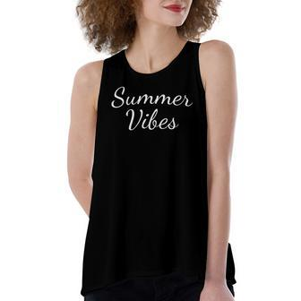 Casual Beach Summer Vibes Lettering Colorful Short Sleeve Women's Loose Tank Top | Mazezy