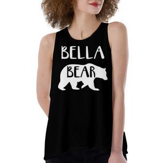 Bella Grandma Gift Bella Bear Women's Loose Fit Open Back Split Tank Top - Seseable