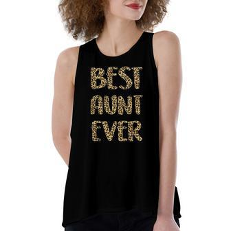 Best Aunt Ever Leopard Print For Auntie Women's Loose Tank Top | Mazezy