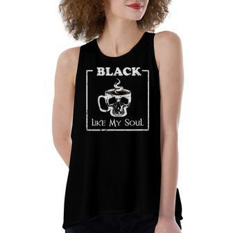 Black Like My Soul Vintage Distress Style Women's Loose Tank Top | Mazezy