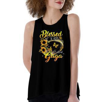 Blessed To Be Called Gaga Sunflower Lovers Grandma Women's Loose Tank Top | Mazezy