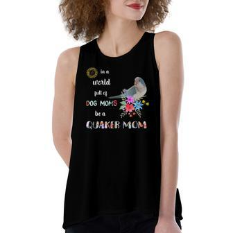 Be A Blue Quaker Parrot Bird Mom Mother Women's Loose Tank Top | Mazezy