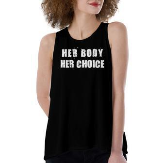 Her Body Her Choice Texas Rights Grunge Distressed Women's Loose Tank Top | Mazezy