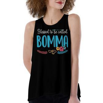 Bomma Grandma Gift Blessed To Be Called Bomma Women's Loose Fit Open Back Split Tank Top - Seseable