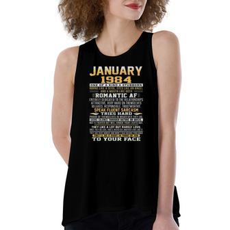 Born In January 1984 Facts S For Women's Loose Tank Top | Mazezy