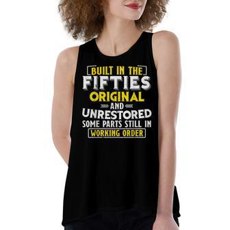 Built In The Fifties Original And Unrestored Women's Loose Fit Open Back Split Tank Top - Seseable