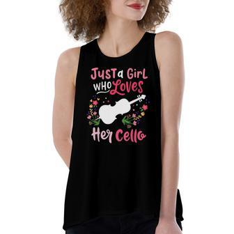 Cello Just A Girl Who Loves Her Cello For Cellist Women's Loose Tank Top | Mazezy