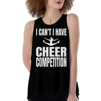 Cheer Competition Cheerleading Cheerleader Stuff V2 Women's Loose Fit Open Back Split Tank Top - Seseable