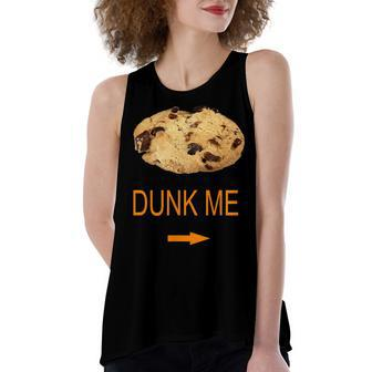 Chocolate Chip Cookie Lazy Halloween Costumes Match Women's Loose Fit Open Back Split Tank Top - Seseable