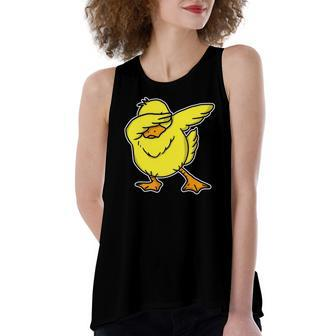 Dabbing Duck Dab Dance Cool Duckling Lover Women's Loose Tank Top | Mazezy