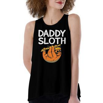 Daddy Sloth Lazy Cute Sloth Father Dad Women's Loose Tank Top | Mazezy
