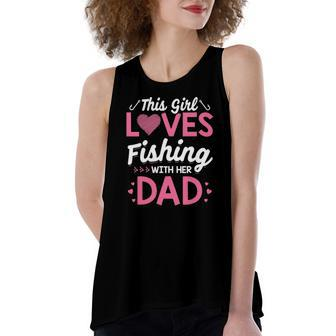 Daughter Fishing Dad Daughter Matching Fishing Women's Loose Tank Top | Mazezy