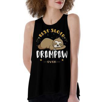 Drampaw Grandpa Gift Best Sloth Drampaw Ever Women's Loose Fit Open Back Split Tank Top - Seseable