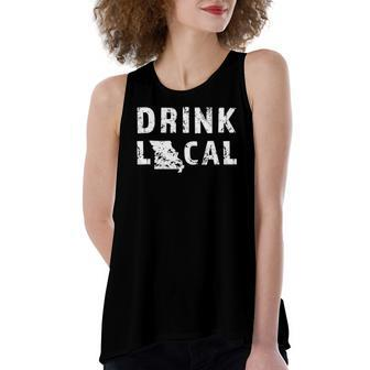 Drink Local Missouri Craft Beer From Here Mo Souvenir Women's Loose Tank Top | Mazezy