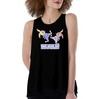 Every Bunny Was Kung Fu Fighting Easter Rabbit Women's Loose Tank Top | Mazezy