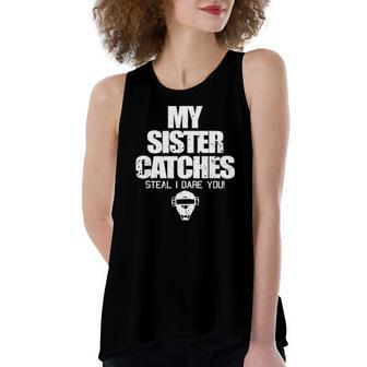 Fastpitch Softball Catcher Brother Sister Women's Loose Tank Top | Mazezy