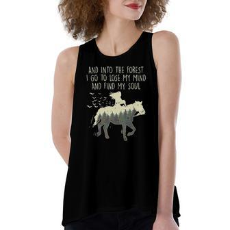 Into The Forest I Go Horse Horseback Riding Girls Women's Loose Tank Top | Mazezy