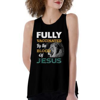 Fully Vaccinated By The Blood Of Jesus V2 Women's Loose Fit Open Back Split Tank Top - Monsterry UK