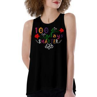 Funny 100 Days Smarter Shirt Happy 100Th Day Of School Gifts Women's Loose Fit Open Back Split Tank Top - Monsterry DE