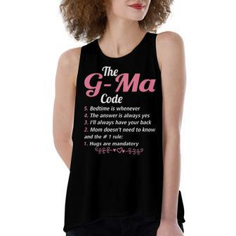 G Ma Grandma Gift The G Ma Code Women's Loose Fit Open Back Split Tank Top - Seseable