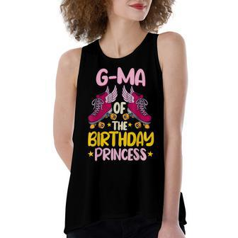G-Ma Of The Birthday Princess Roller Skates Party Women's Loose Fit Open Back Split Tank Top - Seseable