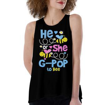 G Pop Grandpa Gift He Or She G Pop To Bee Women's Loose Fit Open Back Split Tank Top - Seseable