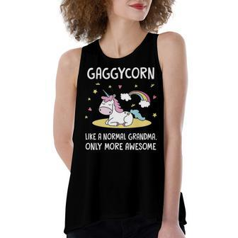 Gaggy Grandma Gift Gaggy Unicorn Women's Loose Fit Open Back Split Tank Top - Seseable
