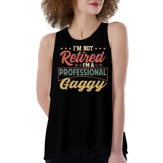 Gaggy Grandma Gift Im A Professional Gaggy Women's Loose Fit Open Back Split Tank Top - Seseable