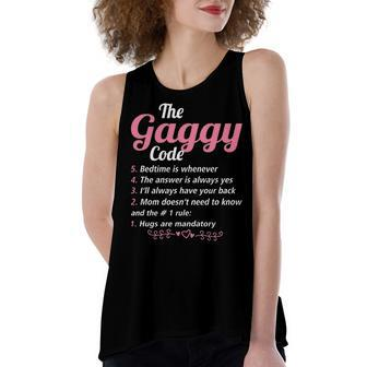 Gaggy Grandma Gift The Gaggy Code Women's Loose Fit Open Back Split Tank Top - Seseable