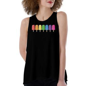 Gay Pride Parade Lgbtq Rainbow Popsicles Women's Loose Tank Top | Mazezy