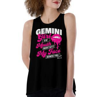 Gemini Girl Zodiac Sign Astrology Symbol Horoscope Reader Women's Loose Tank Top | Mazezy