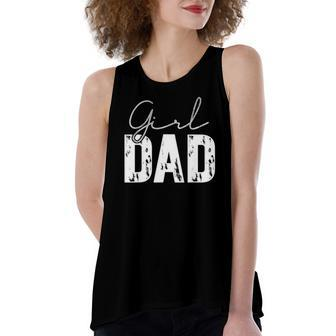 Girl Dad For Proud Dad Of A Girl Father Daughter Vintage Women's Loose Tank Top | Mazezy