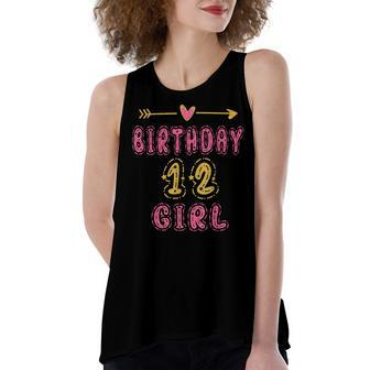 Girls 12Th Birthday Idea For 12 Years Old Daughter Women's Loose Fit Open Back Split Tank Top - Seseable