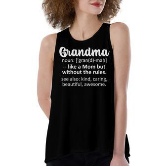 Grandma Definition Funny Gift For Grandma Christmas Birthday Women's Loose Fit Open Back Split Tank Top - Seseable