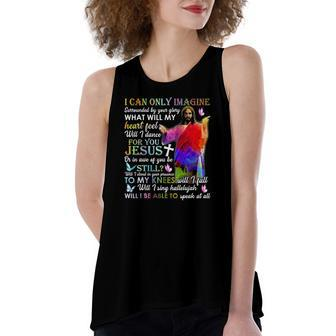 I Can Imagine God Christs Christians Women's Loose Tank Top | Mazezy